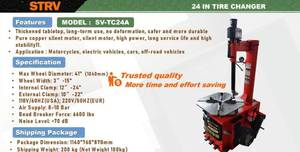lot 16000 image: Starvox 24IN Tire Changer Machine  SV-TC24A