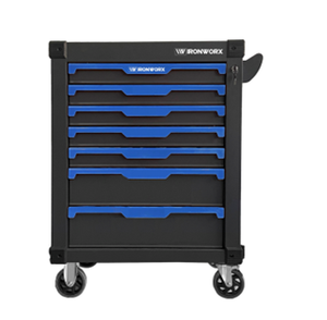 lot 108 image: IRONWORX 7-Drawer Rolling Tool Cart w 365-Piece Tool Set