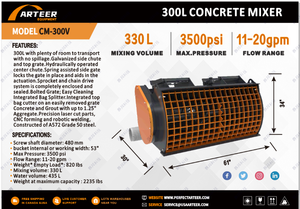 lot 911 image: Arteer 300L Concrete Mixer  CM-300V