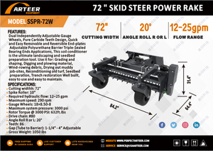 lot 917 image: Arteer 72 Skid Steer Power Rake  SSPR-72W