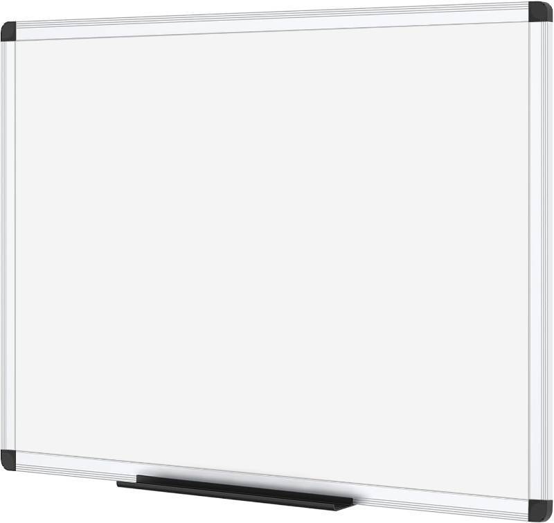 lot 10055 image: VIZ-PRO Magnetic Dry Erase Board, 24 X 18 Inches, Silver Aluminium Frame