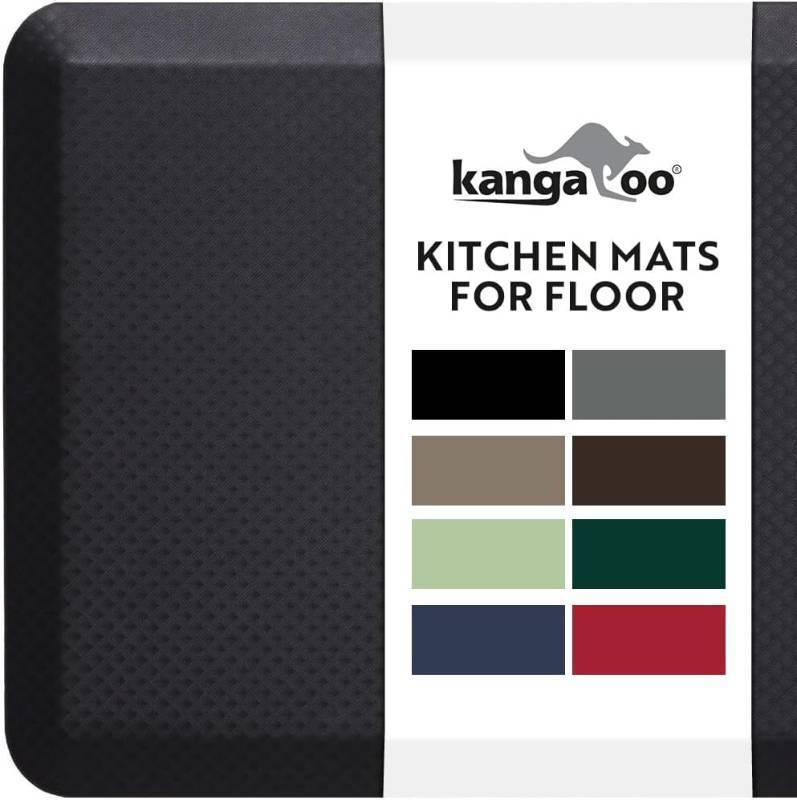lot 6759 image: KANGAROO Anti-Fatigue Mat, 34-Inch Cushioned, Waterproof, 17x24, Black