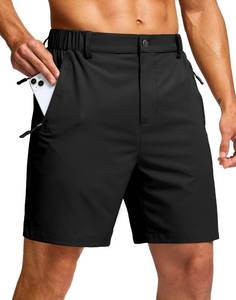 lot 5945 image: G Gradual Mens Hiking Shorts 7 Lightewight Casual Shorts(Black,M)