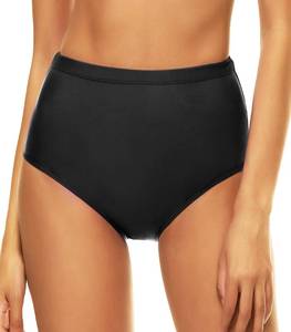 lot 5970 image: Bellecarrie Womens High Waisted Bikini Bottoms Full Coverage Tankini Swimsuit Bottoms Swim Dance Briefs (Black, M)