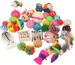 lot 3598 image: Fashions Talk Cat Toys Variety Pack for Kitty 20 Pieces