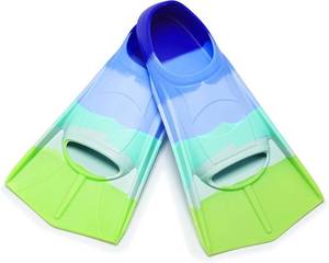 lot 3599 image: Kids Short Swim Fins, Lap Training Flippers for Pool Youth Beginners 27-29