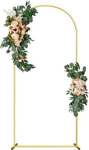 lot 3600 image: Wedding Arch Backdrop Stand 6FT Gold Frame, ZG02-3