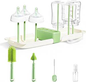 lot 3603 image: Travel Bottle Washing Kit with Storage Case, 7-in-1 Baby Bottle Cleaner