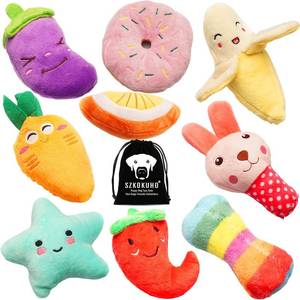 lot 3610 image: Squeaky Dog Toys for Small Medium Dogs, 9 Pack Stuffed Puppy Teething Toys