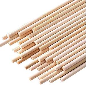 lot 3611 image: HOPELF 25Pcs Wooden Dowel Rods - 14 x 6 in Bamboo Sticks for Crafts