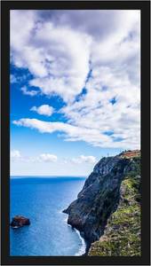 lot 3618 image: MENNTHUI 10x22 Black Picture Frame - Wall Mount Horizontal or Vertical