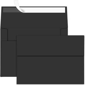 lot 3640 image: 100 Packs Black 5x7 Envelopes, A7 Envelopes for Card Invitation