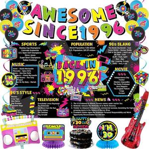 lot 3641 image: Crenics 1996 30th Birthday Decorations for Him Her