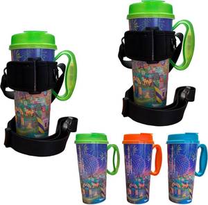 lot 3660 image: Dining Plan Refillable Mug Holder Sling Disney World & Cruise Essentials