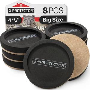 lot 3662 image: Felt Furniture Sliders for Hardwood Floors X-PROTECTOR 8 PCS 4 34