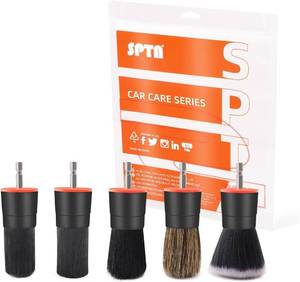 lot 3674 image: SPTA Drill Brush Attachment 5-Piece Mixed Hair Heads, Auto Detail Set