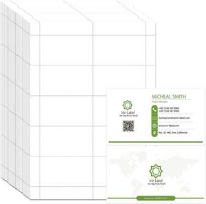 lot 3682 image: Mr-Label 250 Printable Business Cards 3.5x2, 240gsm White Inkjet Cardstock