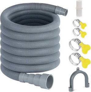lot 3687 image: Elyfree 16.4ft Washing Machine Drain Hose Extension, Universal, 1.5 outlets