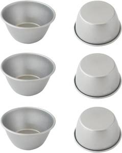 lot 3697 image: 3 Inch Metal Pudding Molds, Mini Egg Tart Pan, Round Flan Baking Cup