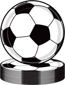 lot 3711 image: 50Pcs Soccer Party Plates 7-Inch, Disposable BirthdayBaby Shower
