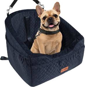 lot 3716 image: Vivifying Dog Car Seat for Small Dogs, Pet Booster Bed up to 25 lb, Black
