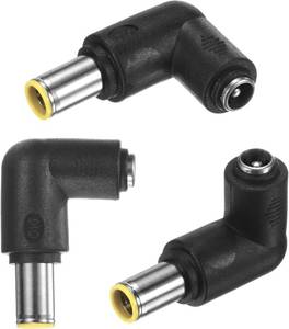lot 3767 image: M METERXITY 3-Pack DC Connector Adapter 8mm Male to 5.5x2.1mm Female, 90