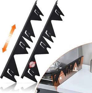 lot 3771 image: Stainless Steel Stove Gap Covers (2pcs) 13.8 27.5 in, 0.79 in, Black