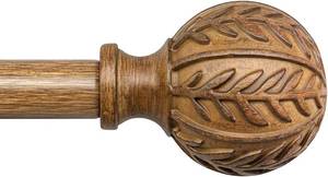lot 3774 image: QDWIS Boho Wood Curtain Rods, 48-84 in, 1-in Adjustable Heavy Duty