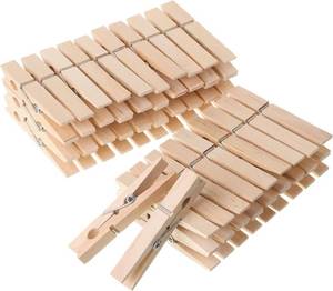 lot 3775 image: Mr. Pen- Large Wooden Clothes Pins, 2.9 Inch, 50 Pack