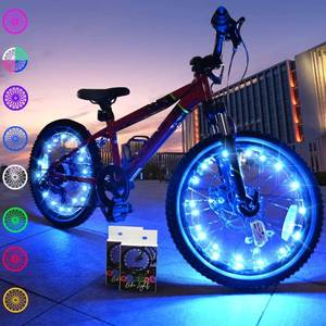 lot 3780 image: TINANA 2 Tire Pack LED Wheel Lights, Waterproof Spoke Lights for Riding