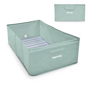 lot 3795 image: Ingenuity Tuckaway Toddler Folding Tub, Portable Baby Bathtub, 12M-5Y, Green