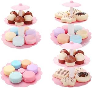 lot 3803 image: Pretend Play Set Sweet Treats 3-Tier Cookies Desserts Tower for Kids