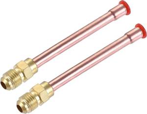 lot 3824 image: uxcell Brass Fitting, 14 SAE Flare Connector Male Thread Adapter, Pack of 2