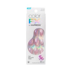 lot 3825 image: Kiss ColorFX Starry Press-On Nails Kit, 30, No-Glue, Light Pink