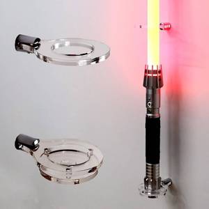 lot 3836 image: WANLIAN Wall Mount Clear Acrylic Lightsaber Stand   1-Hole for sabers
