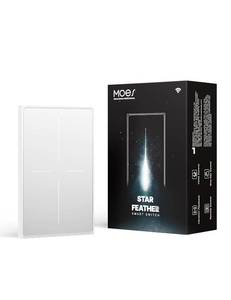 lot 3841 image: MOES Full Touch WiFi Smart Light Switch Neutral Wire Needed, White 4 Gang
