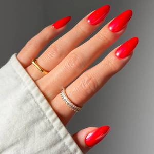 lot 3846 image: Glamnetic Press On Nails - Medium Oval, Glossy Fake Nails 30 Pc Full Kit