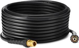 lot 3858 image: Amazon Basics 50ft Pressure Washer Hose, M22 Thread, 3200 PSI, Flexible