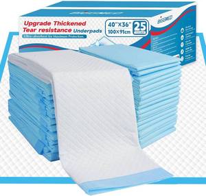lot 3861 image: BIGGMED Tear-Resistant Incontinence Bed Pads 40x36, 130g Duty Underpads
