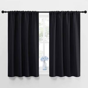 lot 3865 image: NICETOWN Blackout Curtain Panels for Kitchen - 2 Panels, 42 x 45