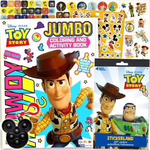 lot 3878 image: Bendon Toy Story Coloring Activity Book and Sticker Set for Kids