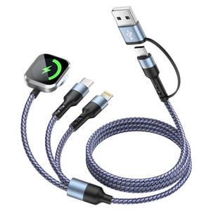 lot 3884 image: Travel Essentials 3in2 Multi Charging Cable for iWatch Charger, 5FT