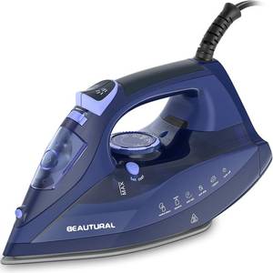 lot 3886 image: BEAUTURAL Steam Iron for Clothes with Ceramic-Coated Soleplate, 1500 Watts