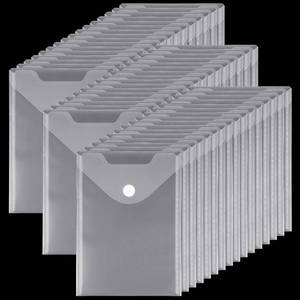 lot 3908 image: 48Pcs A5 Plastic Envelopes Clear 7 X 10 Die Cut Storage Pocket File Folder