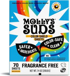 lot 3918 image: Mollys Suds Color Shield Sheets - Prevents Color Runs - 70 Sheets