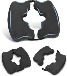 lot 3921 image: HOMCA Bed Sore Cushion for Butt, Memory Foam Coccyx Relief (Black)
