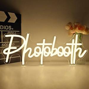 lot 3931 image: Photo Booth Neon Sign for Wall Decor, Photo Studio LED Light, WeddingParty