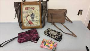 lot 334 image: Brighton purse, Vince Camuto purse, Vera wang wristlet, 2 misc wallets