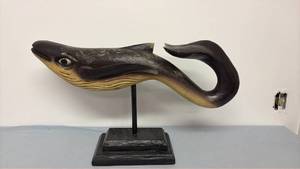 lot 349 image: Hand carved whale