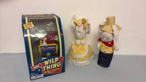 lot 351 image: Collectible m&m dispenser and rabbits
